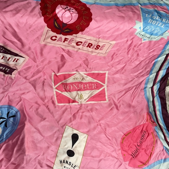 Kate Spade French Inspired Silk Square Scarf - Picture 5 of 7